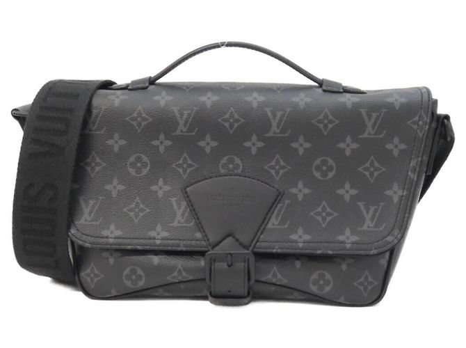 Sac Messenger Louis Vuitton Monogram Eclipse Montsouris Noir