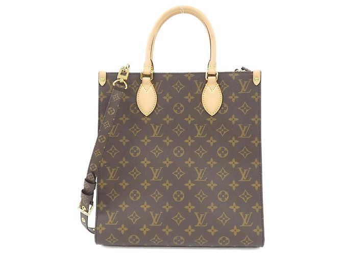 Bolso Louis Vuitton Monogram Sac Plat PM Castaño