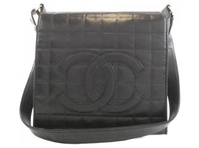 Borsa a Spalla Chanel Chocolate Bar Line 17366 Nero