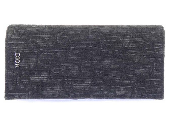 Cartera larga vertical Christian Dior Negro