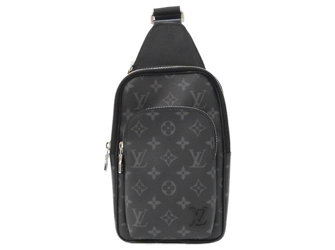 Borsa a tracolla Louis Vuitton Monogram Eclipse Avenue Sling Bag PM Nero Monogramma