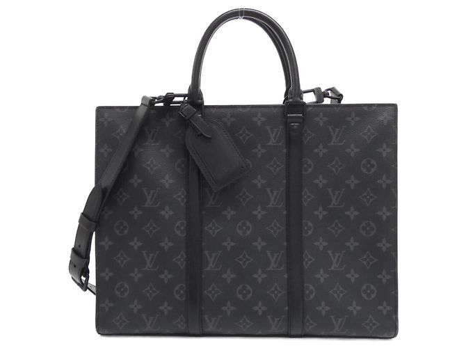 Bolsa Louis Vuitton Monogram Eclipse Sac Plat Horizontal Zip Preto Monograma
