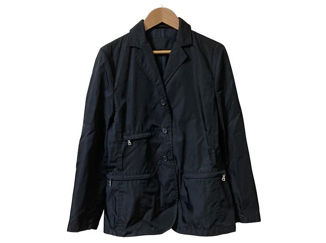 Prada Nylon Tailored Jacket Black