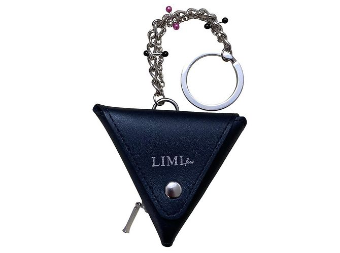 Autre Marque Monedero LIMI feu Chain Coin Case Negro Plata