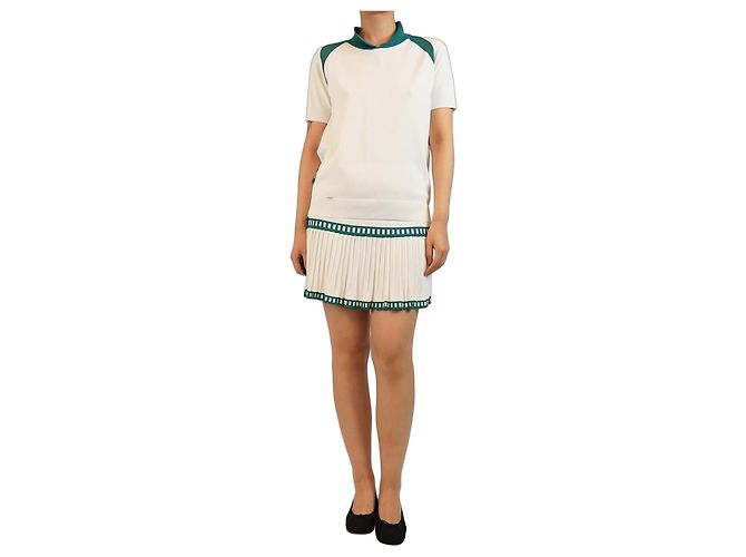 Autre Marque Conjunto de top de tênis e saia branco e verde - tamanho L