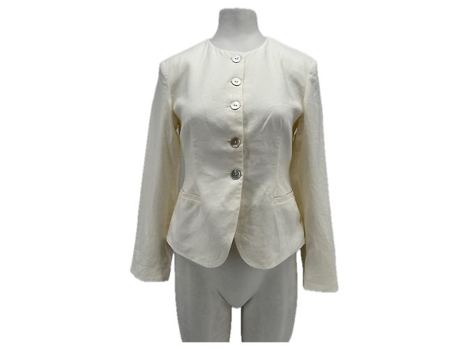 Autre Marque White linen jacket