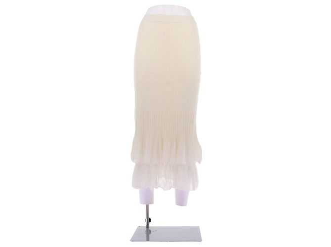 Falda Bottega Veneta de algodón beige M