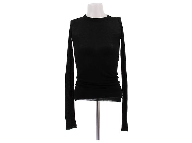 Rick Owens Stricktop aus schwarzer Viskose