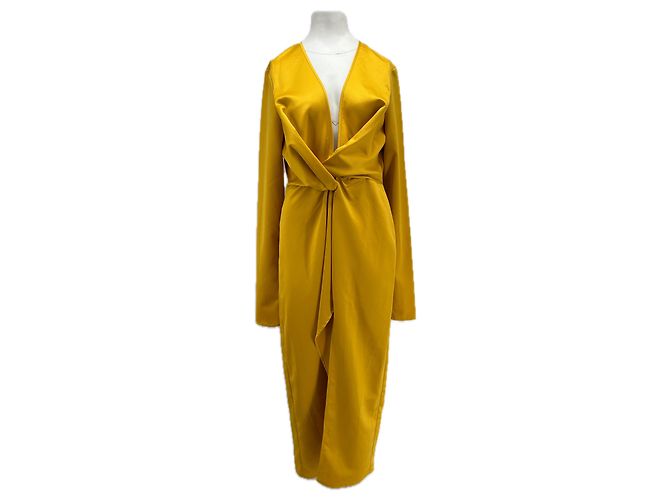 Autre Marque Gelbes TTYA Kleid aus Polyester Größe 38