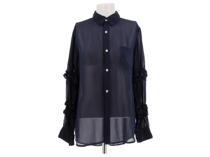 Blaue Bluse Comme Des Garcons Polyester L Schwarz