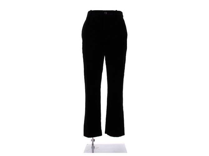 Saint Laurent Pantalón de terciopelo negro