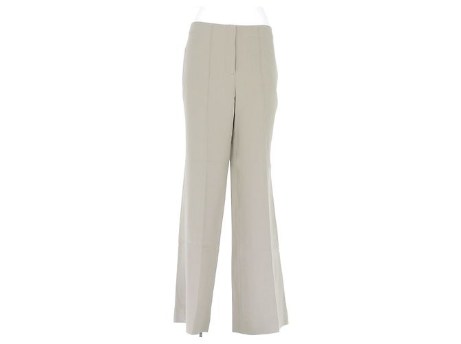 Autre Marque Pantalón de seda verde claro