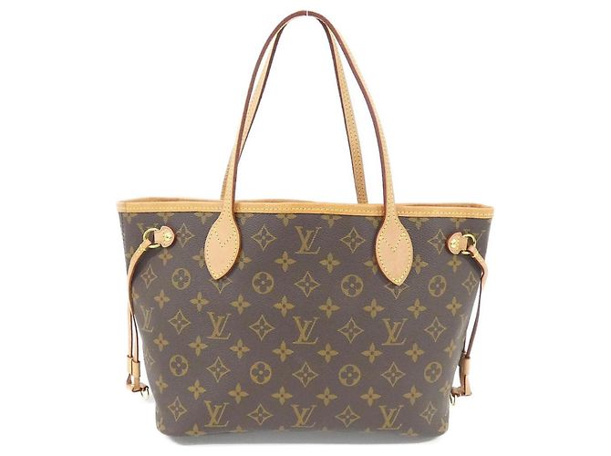 Sac à main Louis Vuitton Monogram Neverfull PM Marron Rose