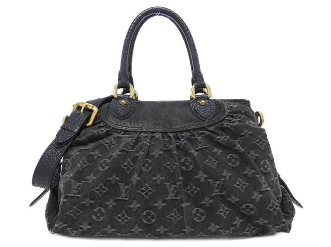 Borsa Louis Vuitton Monogram Denim Neo Cabby MM Nero
