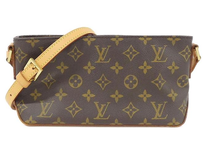 Borsa a Spalla Louis Vuitton Monogram Trotteur Marrone