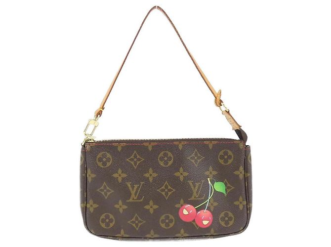 Louis Vuitton Monogram Cherry Pochette Accessoires Marrone