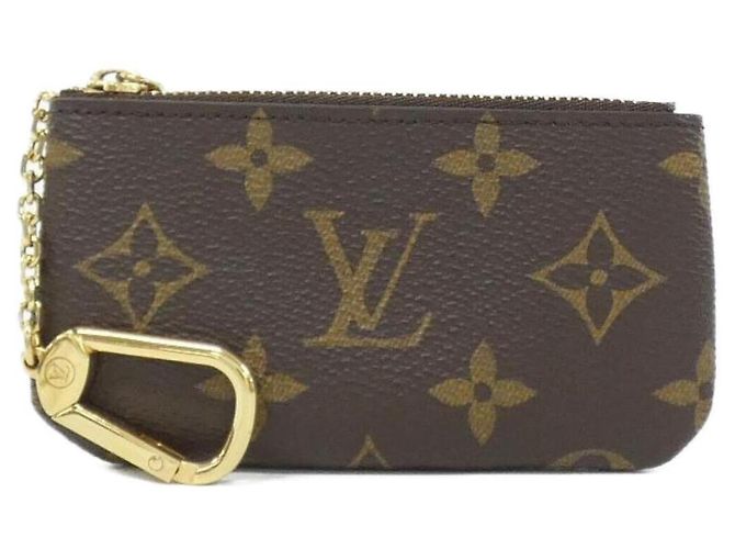 Louis Vuitton Monogram Pochette Clé Coin & Key Case Brown