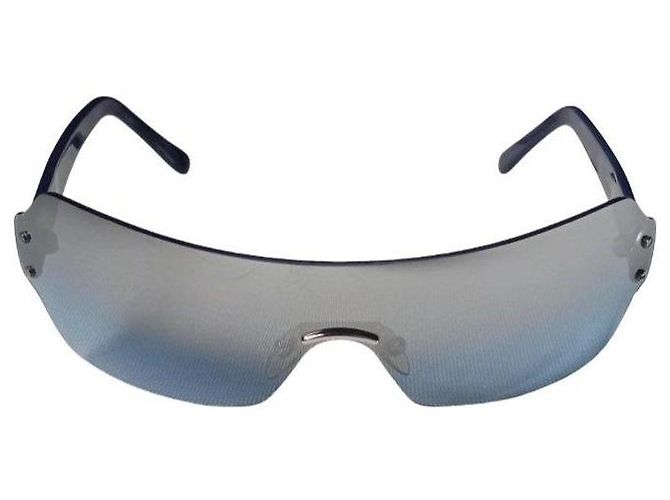 Occhiali da sole Moschino Design Futuristico Argento Blu