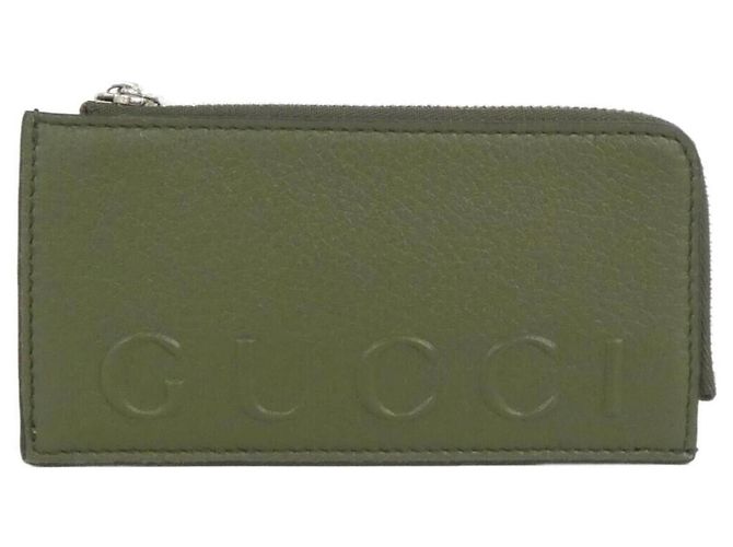 Monedero de piel verde Gucci