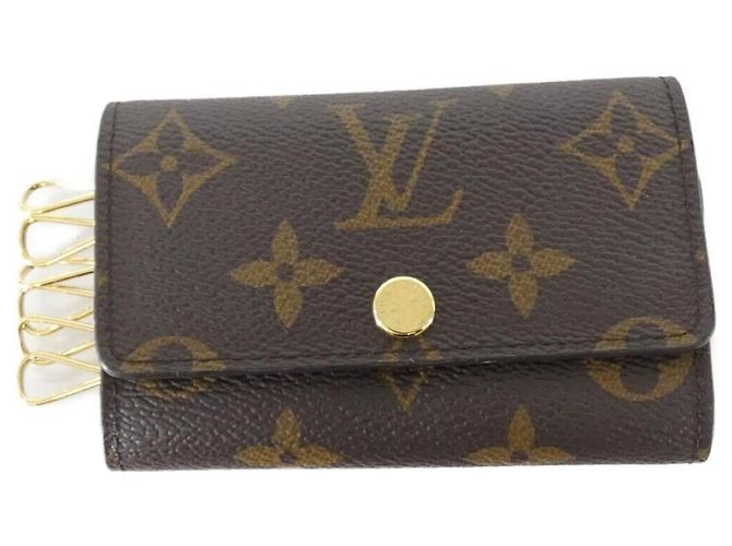 Louis Vuitton Monogram Multicles M60701 Key Case Brown Fuschia