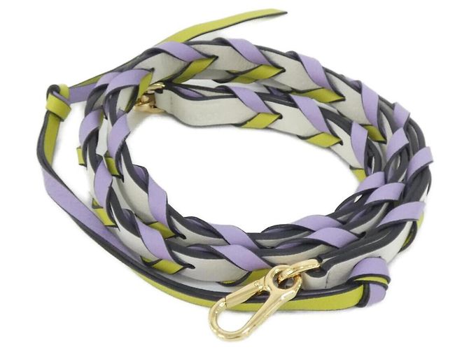 Loewe C073S49X02 Leather Strap White Golden Purple