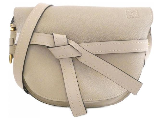 Loewe Gate Small Schultertasche Beige