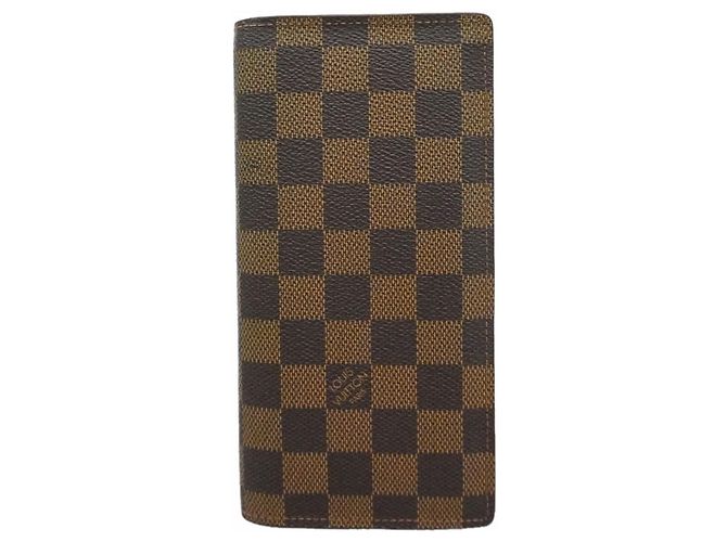 Louis Vuitton Damier Portefeuille Brazza Long Wallet Damier ebène