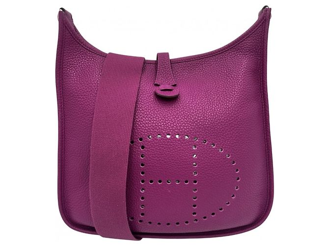 Hermès Bolsa de ombro Hermes Evelyne 1PM Rosa Roxo