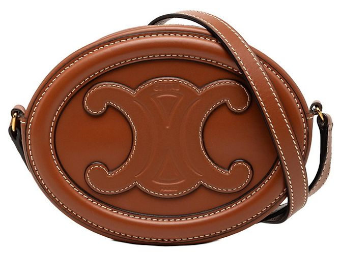 Céline Bolsa tiracolo oval Celine Triomphe Marrom