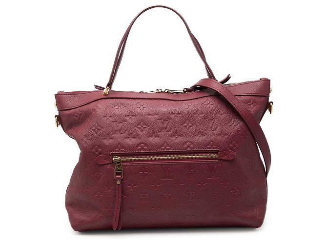 Louis Vuitton Red Monogram Empreinte Bastille PM Rouge Bordeaux