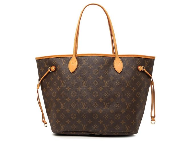 Borsa Tote Louis Vuitton Monogram Neverfull MM Marrone