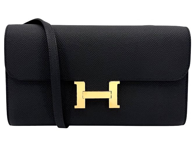 Hermès Bolsa de ombro Hermes Constance Long To Go Preto