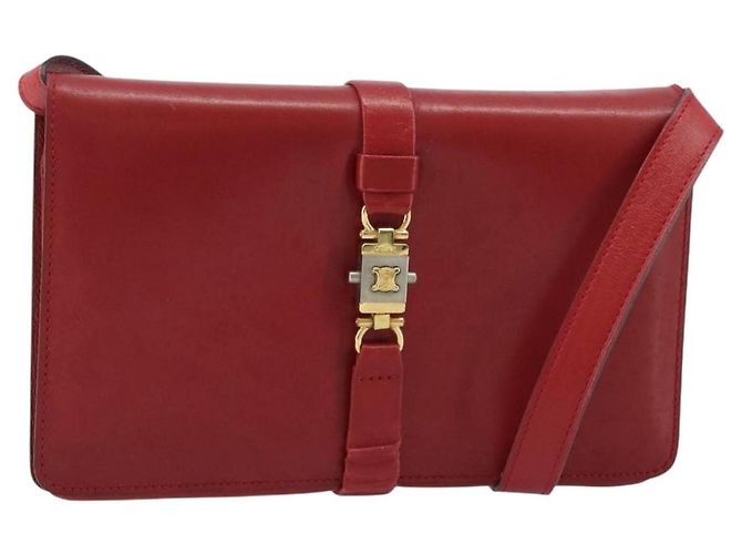 Céline Celine Cuir Vintage Rouge