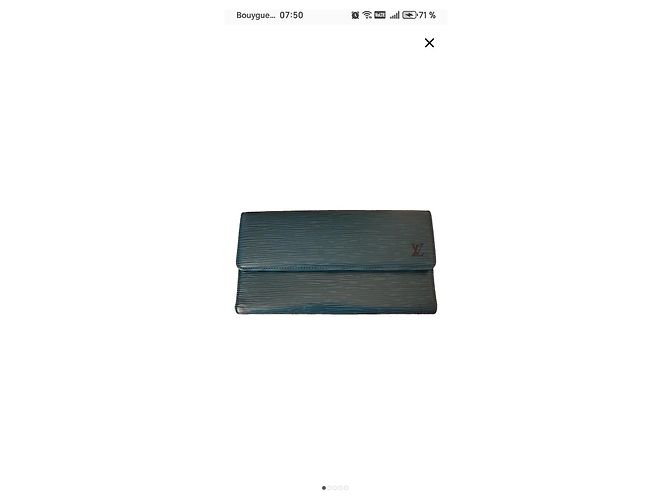 Louis Vuitton Cartera Epi Cuero Azul