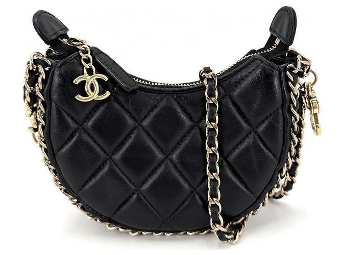 Borsa a tracolla Hobo Small da donna Chanel Nero