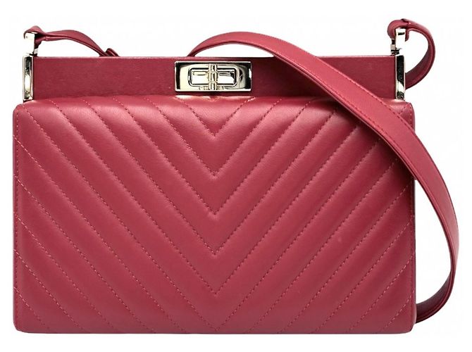 Borsa a tracolla in pelle rossa Chanel Rosso
