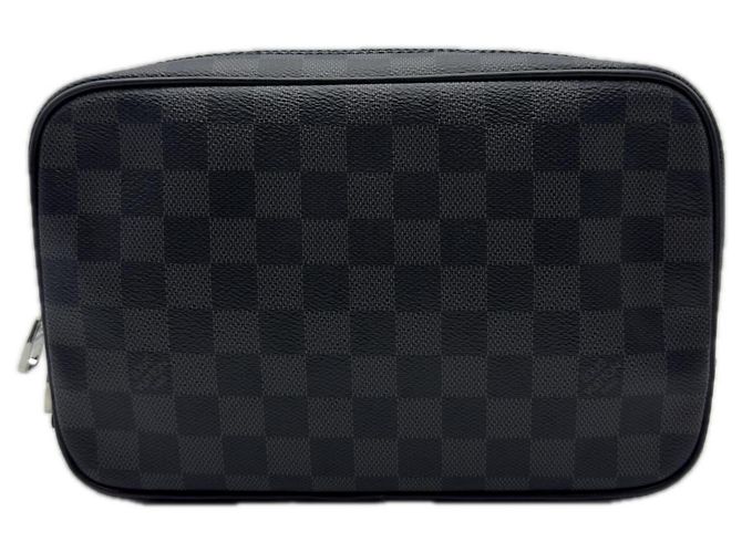 Pochette Louis Vuitton Damier Graphite Marron Noir