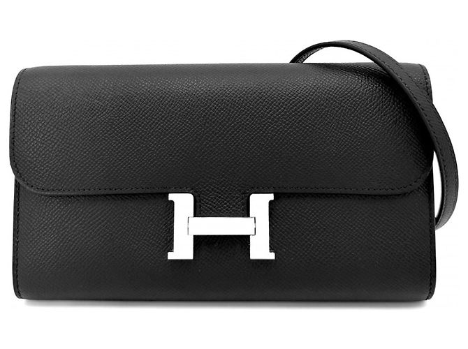 Cartera larga Constance de Hermès Negro