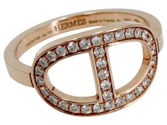 Ring Hermès Anillo de banda en oro rosa 18K Hermes