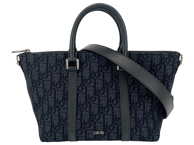 Borsa weekend Oblique Weekender 25 da donna Christian Dior Blu navy