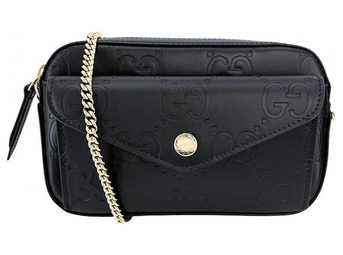Borsa a tracolla Super Mini con catena Gucci Nero
