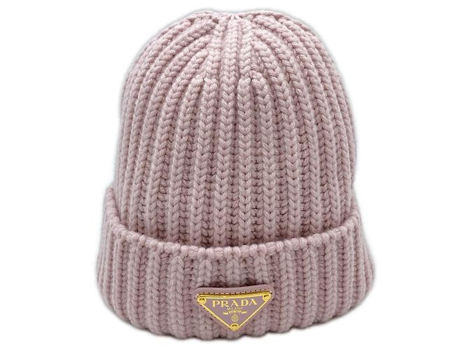 Prada Pink Wool Cashmere Beanie
