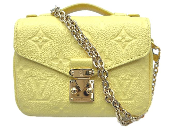 Bolso de Hombro Louis Vuitton Monogram Empreinte Micrometis Amarillo