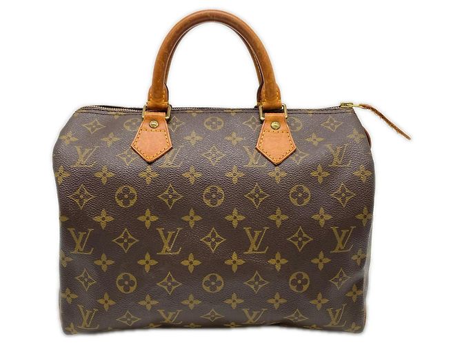 Sac à main Louis Vuitton Monogram Speedy 30 Marron