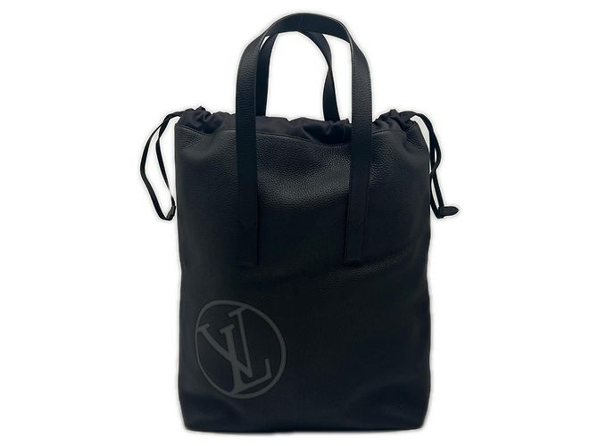 Borsa Tote Louis Vuitton Taurillon LV Circle Cavalier Marrone Nero