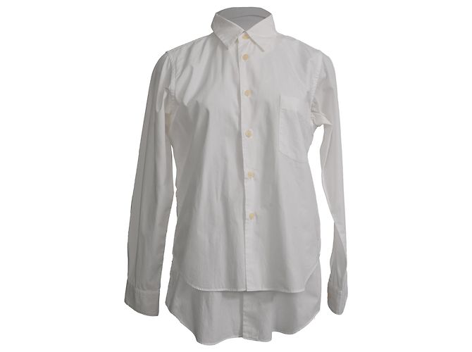 Comme Des Garcons Camisa em camadas preta Comme Des Garçons em algodão branco Cru