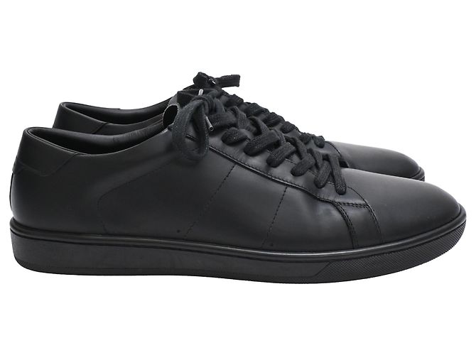 Sneakers basse Saint Laurent SL/01 in pelle nera Nero