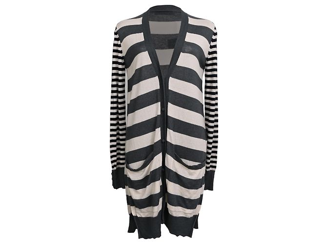 Max Mara Gestreifter Strickcardigan aus mehrfarbiger Seide Mehrfarben
