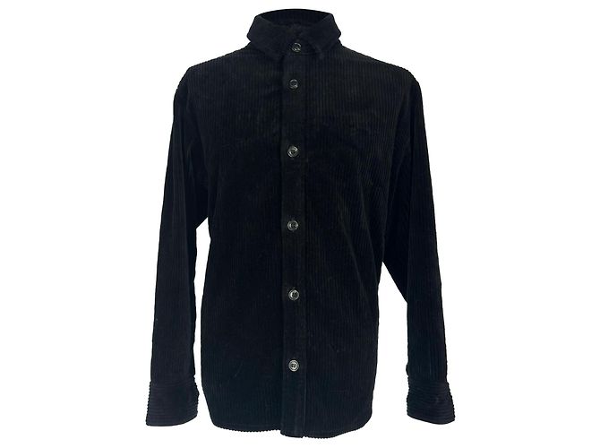 Apc A.P.C. Button-Down-Hemd aus schwarzem Cord