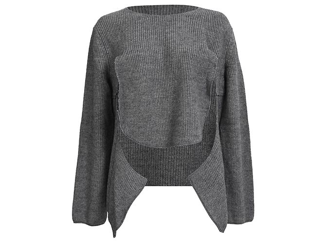 Comme Des Garcons Comme Des Garçons Cut-Out Pullover aus Acryl in Grau